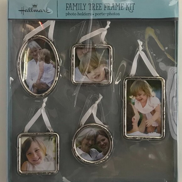 Hallmark Wall Decor New Hallmark Family Tree Frame Kit Photo Holders Mini Frames In Silver